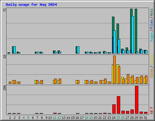 Daily usage for May 2024