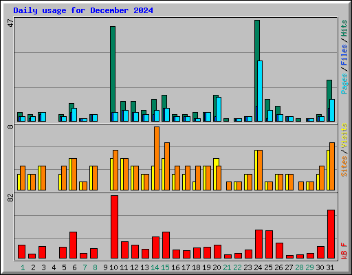 Daily usage for December 2024