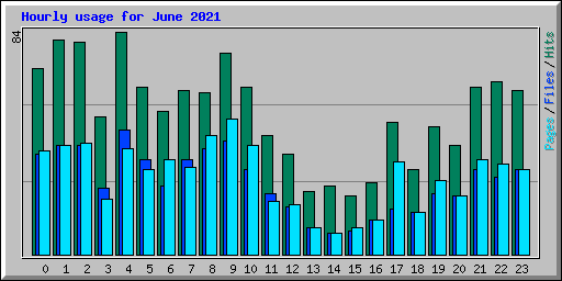 Hourly usage for June 2021