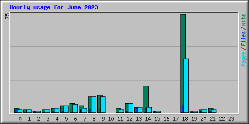 Hourly usage for June 2023