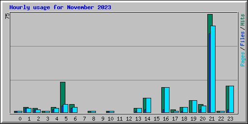 Hourly usage for November 2023