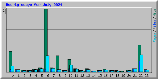 Hourly usage for July 2024