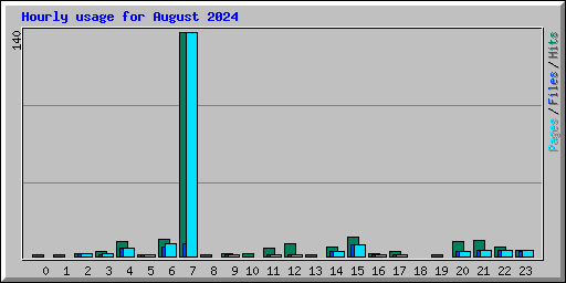 Hourly usage for August 2024