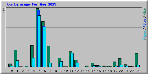 Hourly usage for May 2025