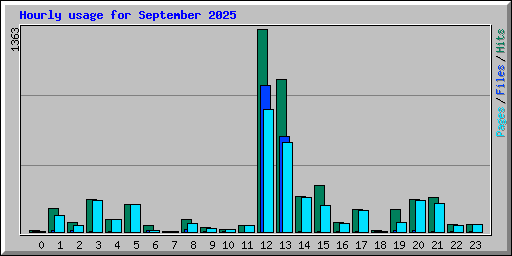 Hourly usage for September 2025