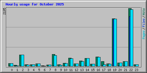 Hourly usage for October 2025