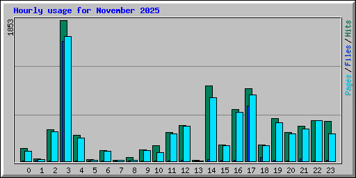 Hourly usage for November 2025