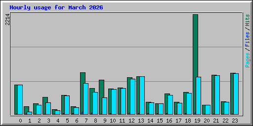 Hourly usage for March 2026