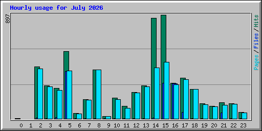 Hourly usage for July 2026