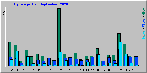Hourly usage for September 2026