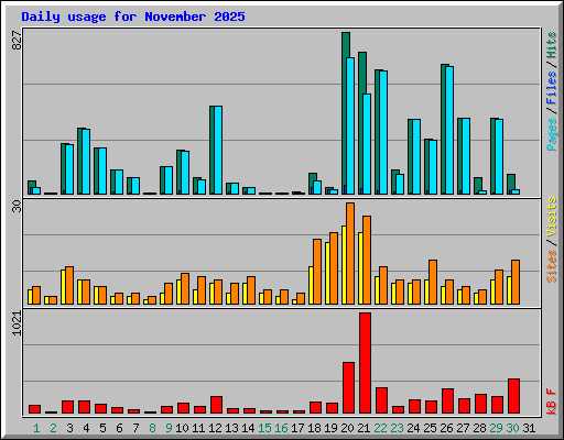 Daily usage for November 2025