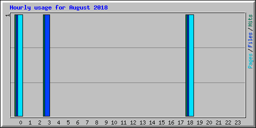 Hourly usage for August 2018