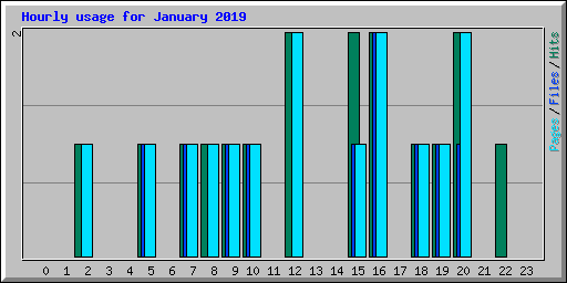 Hourly usage for January 2019
