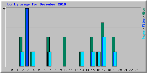 Hourly usage for December 2019