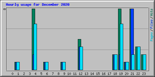 Hourly usage for December 2020