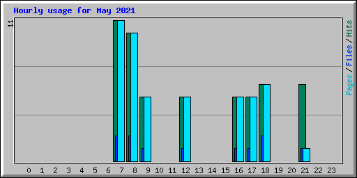 Hourly usage for May 2021