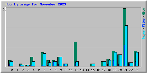 Hourly usage for November 2023