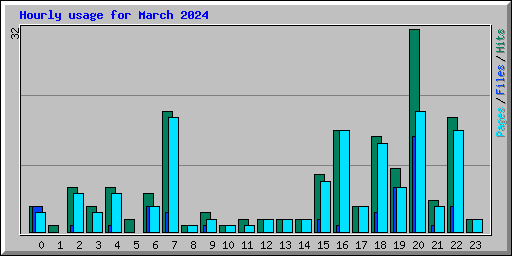 Hourly usage for March 2024
