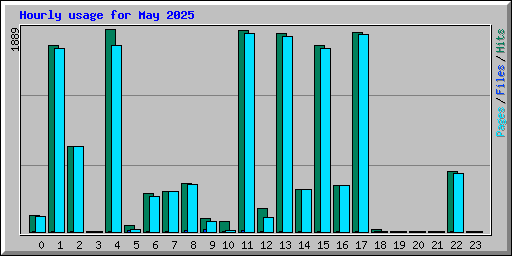 Hourly usage for May 2025