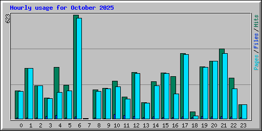 Hourly usage for October 2025