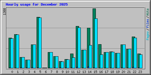 Hourly usage for December 2025