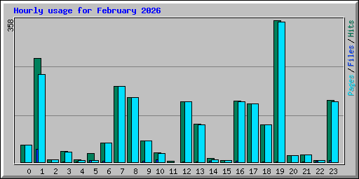 Hourly usage for February 2026