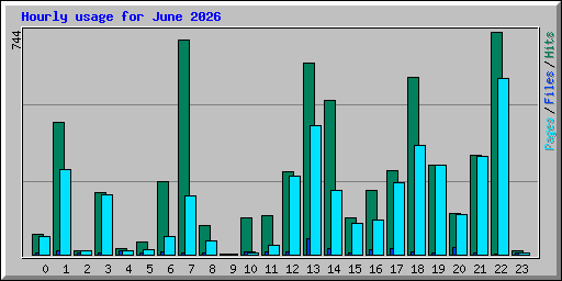 Hourly usage for June 2026