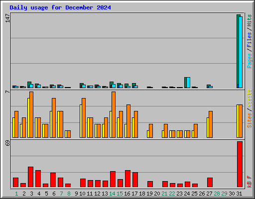 Daily usage for December 2024