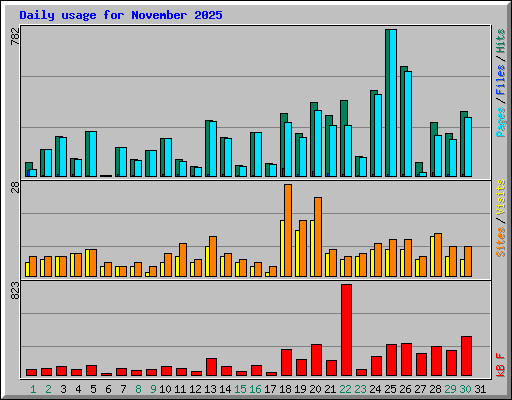 Daily usage for November 2025