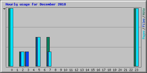 Hourly usage for December 2018