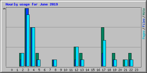 Hourly usage for June 2019