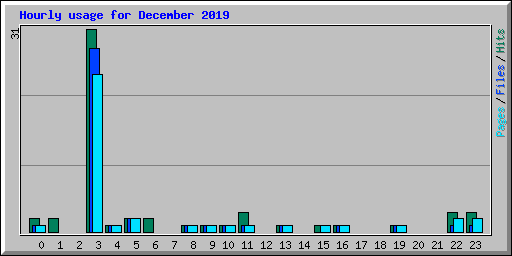 Hourly usage for December 2019