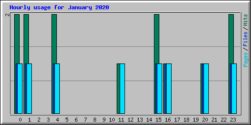 Hourly usage for January 2020