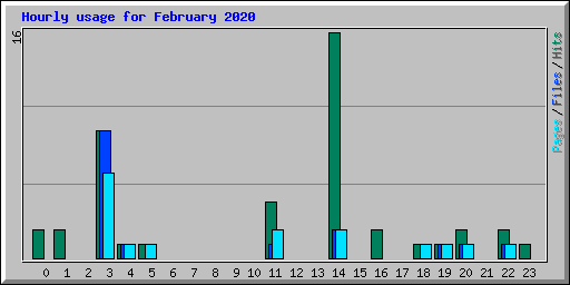 Hourly usage for February 2020