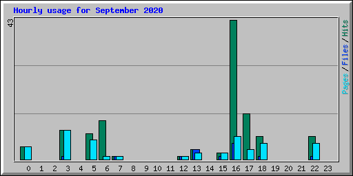 Hourly usage for September 2020