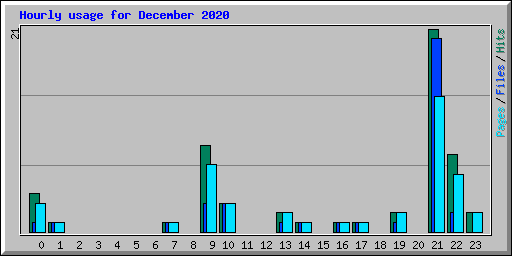 Hourly usage for December 2020