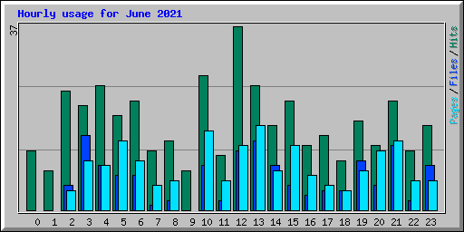 Hourly usage for June 2021