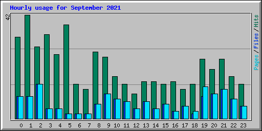 Hourly usage for September 2021