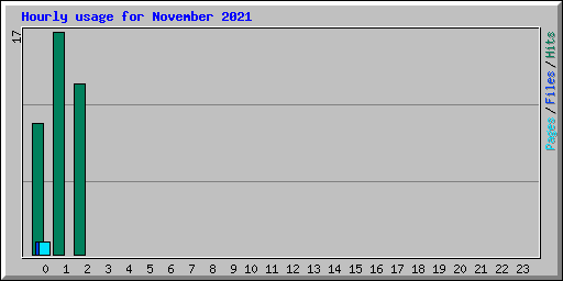Hourly usage for November 2021