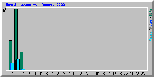 Hourly usage for August 2022