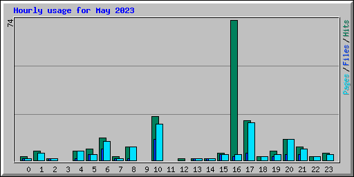 Hourly usage for May 2023