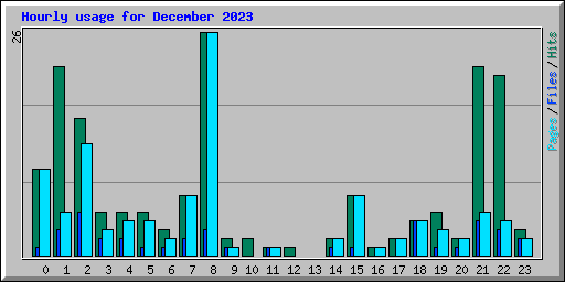 Hourly usage for December 2023