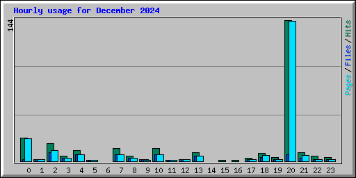 Hourly usage for December 2024