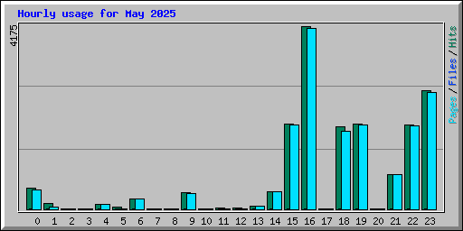 Hourly usage for May 2025