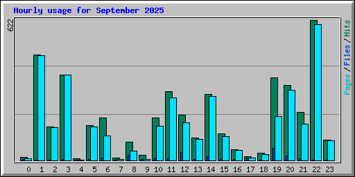 Hourly usage for September 2025