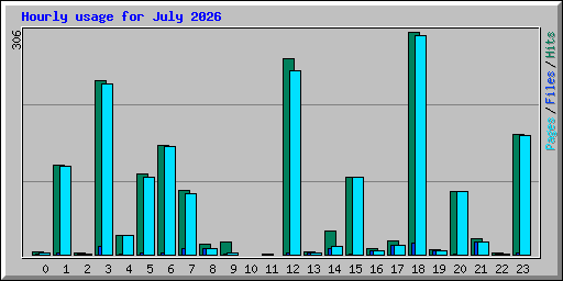Hourly usage for July 2026