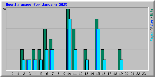 Hourly usage for January 2025