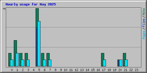 Hourly usage for May 2025