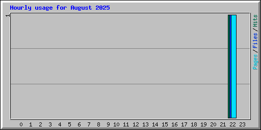 Hourly usage for August 2025