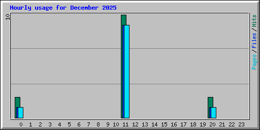 Hourly usage for December 2025